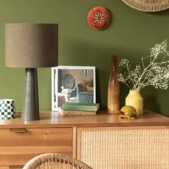 Maisons Du Monde Lampes à Poser Lampe En Céramique Noire Et Abat-jour En Coton Recyclé -Luminaires Soldes 2022 lampe en ceramique noire et abat jour en coton recycle 1000 4 3 227430 2