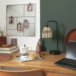 Maisons Du Monde Lampes à Poser Lampe En Corde Tressée Et Métal Noir -Luminaires Soldes 2022 lampe en corde tressee et metal noir 1000 1 37 210121 2