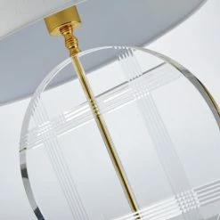 Maisons Du Monde Lampes à Poser Lampe En Cristal, Métal Doré Et Abat-jour Blanc -Luminaires Soldes 2022 lampe en cristal metal dore et abat jour blanc 1000 0 2 210086 2