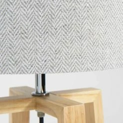 Maisons Du Monde Lampes à Poser Lampe En Hévéa Avec Abat-jour Gris -Luminaires Soldes 2022 lampe en hevea avec abat jour gris 1000 5 30 151730 2