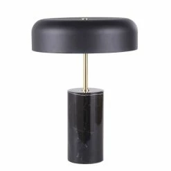 Maisons Du Monde Lampes à Poser Lampe En Marbre, Métal Noir Et Doré H48