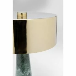 Kare Design Lampes à Poser Lampe En Marbre Vert Et Acier Doré -Luminaires Soldes 2022 lampe en marbre vert et acier dore 4