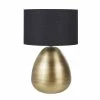 Maisons Du Monde Lampes à Poser Lampe En Métal Doré Et Abat-jour En Coton Noir D51 -Luminaires Soldes 2022 lampe en metal dore et abat jour en coton noir d51 1000 16 17 226337 1