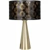 Maisons Du Monde Lampes à Poser Lampe En Métal Doré Et Verre Noir -Luminaires Soldes 2022 lampe en metal dore et verre noir 1000 6 26 228027 1