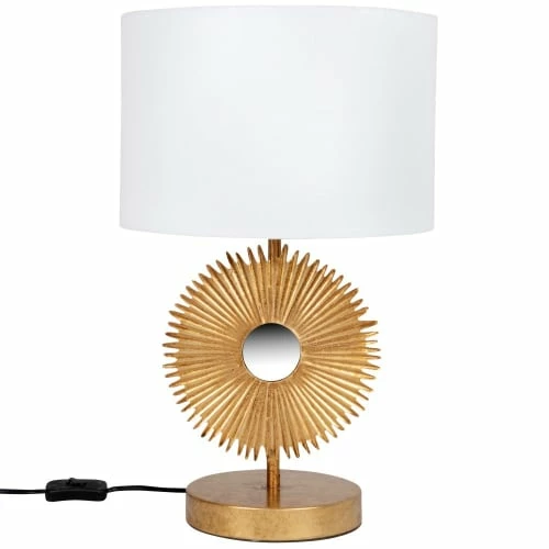 Maisons Du Monde Lampes à Poser Lampe En Métal Doré Soleil Sculpté Et Abat-jour Blanc En Coton Et Lin Recyclés 3 Maisons Du Monde Lampes à Poser Lampe En Métal Doré Soleil Sculpté Et Abat-jour Blanc En Coton Et Lin Recyclés