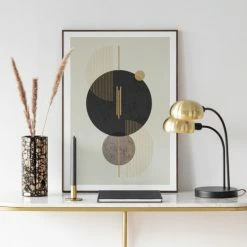 Maisons Du Monde Lampes à Poser Lampe En Métal Noir Et Doré -Luminaires Soldes 2022 lampe en metal noir et dore 1000 12 18 223919 3