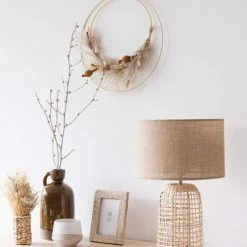 Maisons Du Monde Lampes à Poser Lampe En Rotin Tressé Et Abat-jour En Lin Beige -Luminaires Soldes 2022 lampe en rotin tresse et abat jour en lin beige 1000 10 30 211303 6