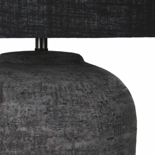 Maisons Du Monde Lampes à Poser Lampe En Terre Cuite Noire Et Abat-jour En Jute Teinté Noir H65 4 Maisons Du Monde Lampes à Poser Lampe En Terre Cuite Noire Et Abat-jour En Jute Teinté Noir H65 – Image 2
