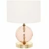 Maisons Du Monde Lampes à Poser Lampe En Verre Doré, Rose Et Abat-jour Blanc -Luminaires Soldes 2022 lampe en verre dore rose et abat jour blanc 1000 16 31 228360 1