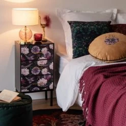 Maisons Du Monde Lampes à Poser Lampe En Verre Doré, Rose Et Abat-jour Blanc -Luminaires Soldes 2022 lampe en verre dore rose et abat jour blanc 1000 16 31 228360 3