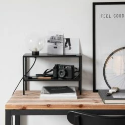 Maisons Du Monde Lampes à Poser Lampe étagère En Métal Noir Et Globe En Verre -Luminaires Soldes 2022 lampe etagere en metal noir et globe en verre 1000 0 23 223924 3