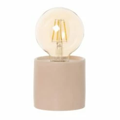 Maisons Du Monde Guirlandes Et Décorations Lumineuses Lampe Globe En Verre Et Argile Rose H16