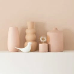 Maisons Du Monde Guirlandes Et Décorations Lumineuses Lampe Globe En Verre Et Argile Rose H16 -Luminaires Soldes 2022 lampe globe en verre et argile rose h16 1000 5 34 210159 2