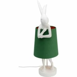 Kare Design Lampes à Poser Lampe Lapin En Polyrésine Dorée Et Abat-jour En Lin Beige H68 -Luminaires Soldes 2022 lampe lapin en polyresine blanche et abat jour en lin vert h68