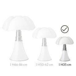 Martinelli Luce Lampes à Poser Lampe LED Blanche Avec Variateur H35cm -Luminaires Soldes 2022 lampe led blanche avec variateur h35cm 4