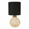 Decoratie Lampes à Poser Lampe Rotin Fine Abat-jour Noir -Luminaires Soldes 2022 lampe rotin fine abat jour noir