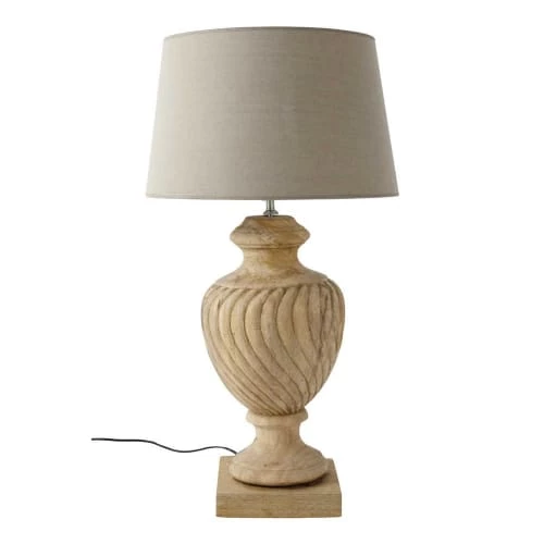 Maisons Du Monde Luminaires Lampe Sculptée Et Abat-jour En Tissu H 84 Cm 2 Maisons Du Monde Luminaires Lampe Sculptée Et Abat-jour En Tissu H 84 Cm