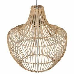 Beliani Suspensions Lampe Suspendue En Rotin Naturel -Luminaires Soldes 2022 lampe suspendue en rotin naturel 2