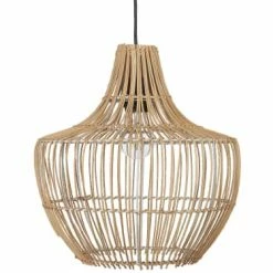 Beliani Suspensions Lampe Suspendue En Rotin Naturel