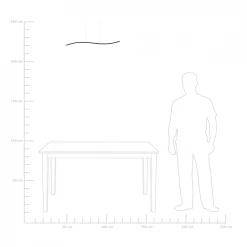 Beliani Suspensions Lampe Suspendue LED 120 Cm Noir -Luminaires Soldes 2022 lampe suspendue led 120 cm noir 3