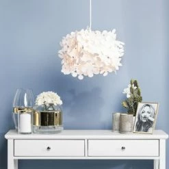 Beliani Suspensions Lampe Suspension Blanc -Luminaires Soldes 2022 lampe suspension blanc 1