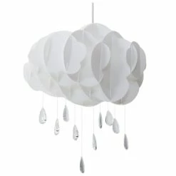 Beliani Suspensions Lampe Suspension Blanche