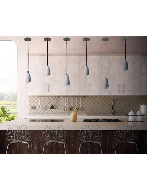 Gone's Suspensions Lampe Suspension En Béton Accessoires Perle Noire 7 Gone's Suspensions Lampe Suspension En Béton Accessoires Perle Noire – Image 5