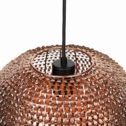 Beliani Suspensions Lampe Suspension En Métal Cuivré -Luminaires Soldes 2022 lampe suspension en metal cuivre 10