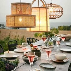 Madam Stoltz Suspensions Lampe Suspension En Rotin -Luminaires Soldes 2022 lampe suspension en rotin 3