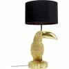 Kare Design Lampes à Poser Lampe Toucan En Polyrésine Dorée Et Abat-jour Noir -Luminaires Soldes 2022 lampe toucan en polyresine doree et abat jour noir