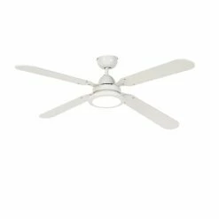 QAZQA Plafonnier Ventilateur Lampe Ventilateur En Acier Blanc -Luminaires Soldes 2022 lampe ventilateur en acier blanc 3