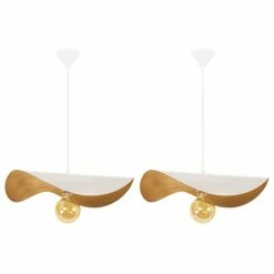 Tosel Suspensions Lot De 2 Suspension Acier Blanc D'ivoire