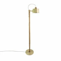 DIZY Design Lampadaires Luminaire à Poser Chêne Et Métal Laiton