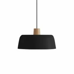 Potiron Paris Suspensions Luminaire Suspension En Métal Noir Et Bois -Luminaires Soldes 2022 luminaire suspension en metal noir et bois 1