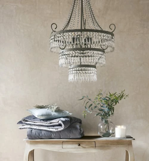 Maisons Du Monde Lustres Lustre à Pampilles En Métal Gris 7 Maisons Du Monde Lustres Lustre à Pampilles En Métal Gris – Image 5