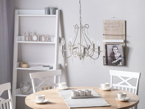 Beliani Lustres Lustre Blanc 4 Beliani Lustres Lustre Blanc – Image 2