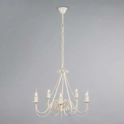 QAZQA Lustres Lustre En Acier Blanc -Luminaires Soldes 2022 lustre en acier blanc 2