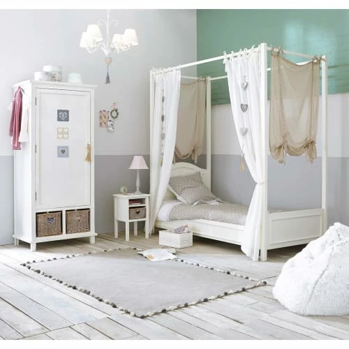 Maisons Du Monde Suspensions Enfant Lustre En Métal Blanc Effet Vieilli Et Pompon Cœur 6 Maisons Du Monde Suspensions Enfant Lustre En Métal Blanc Effet Vieilli Et Pompon Cœur – Image 5