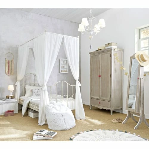 Maisons Du Monde Suspensions Enfant Lustre En Métal Blanc Effet Vieilli Et Pompon Cœur 5 Maisons Du Monde Suspensions Enfant Lustre En Métal Blanc Effet Vieilli Et Pompon Cœur – Image 4