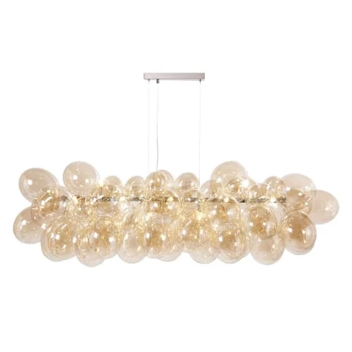 Maisons Du Monde Lustres Lustre En Métal Et Globes En Verre Ambré 5 Maisons Du Monde Lustres Lustre En Métal Et Globes En Verre Ambré – Image 3