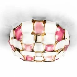 SLAMP Suspensions Plafonnier/Applique Mida Plastique Rose 50x50x16 Cm -Luminaires Soldes 2022 plafonnier applique mida plastique rose 50x50x16 cm 2