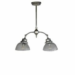 PIB Lampes à Poser Plafonnier Art Nouveau En Métal Argenté