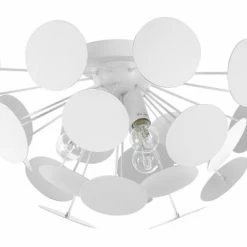 Beliani Suspensions Plafonnier Design Blanc