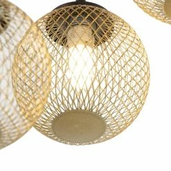 QAZQA Suspensions Plafonnier En Acier Doré -Luminaires Soldes 2022 plafonnier en acier dore 3