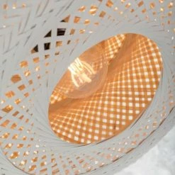 Good & Mojo Suspensions Plafonnier En Bambou Blanc D40 -Luminaires Soldes 2022 plafonnier en bambou blanc d40 2