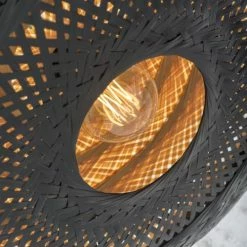 Good & Mojo Suspensions Plafonnier En Bambou Noir D60 -Luminaires Soldes 2022 plafonnier en bambou noir d60 2