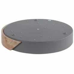 Beliani Suspensions Plafonnier En Métal LED ⌀ 31 Cm Gris Et Bois Clair -Luminaires Soldes 2022 plafonnier en metal led 31 cm gris et bois clair 3