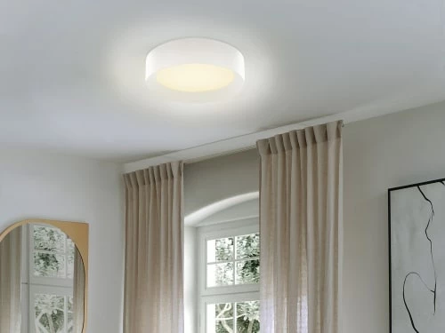 Luminaires Soldes 2022 -Luminaires Soldes 2022 plafonnier en metal led 45 cm blanc 1