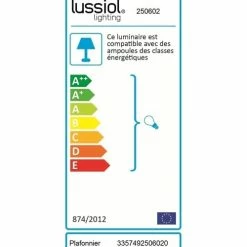 Lussiol Lighting Suspensions Plafonnier En Métal Transparent D. 24 Cm -Luminaires Soldes 2022 plafonnier en metal transparent d 24 cm 2