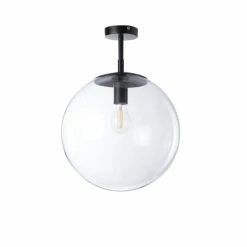 Lussiol Lighting Suspensions Plafonnier En Métal Transparent D. 24 Cm